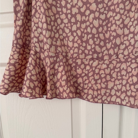 Intimately Free People Pink Animal Print A-Line mini skirt size large - Picture 5 of 8